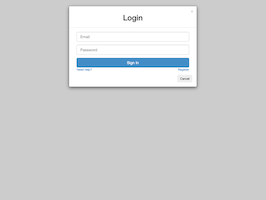 React js template and ui example Bootstrap Login Form in modal