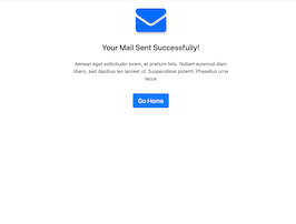 React js template and ui example Your Mail Sent Successfully