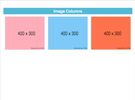 React js template and ui example Image Columns Bootstrap