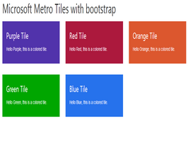 React js template and ui example microsoft metro tiles bootstrap