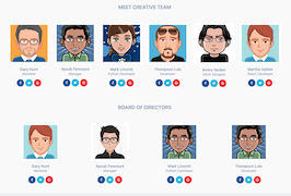 React js template and ui example meet creative team with board directors