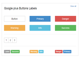 React js template and ui example google plus button labels style