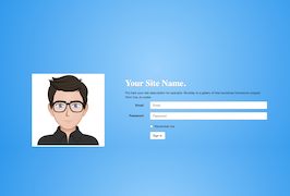 React js template and ui example Site login page