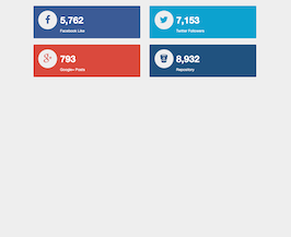 React js template and ui example social network dashboard count