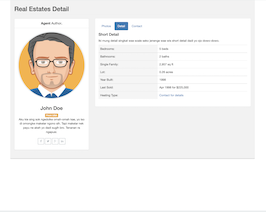React js template and ui example Real Estates Property Detail
