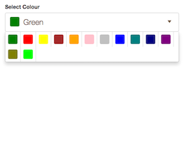 React js template and ui example color picker