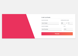 React js template and ui example Bootstrap 4 credit card payment form